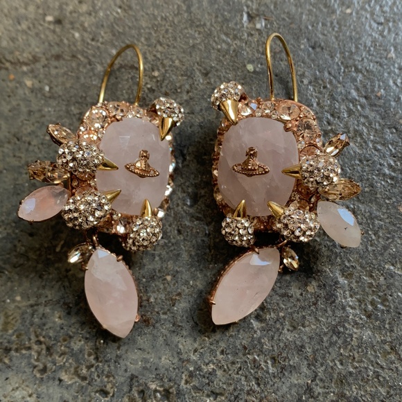 Vivienne Westwood INSANE Rare Claw Series Swarovski Crystal and Stone Earrings - Picture 7 of 11